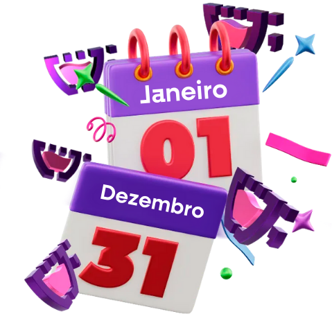 Calendário mensal e anual